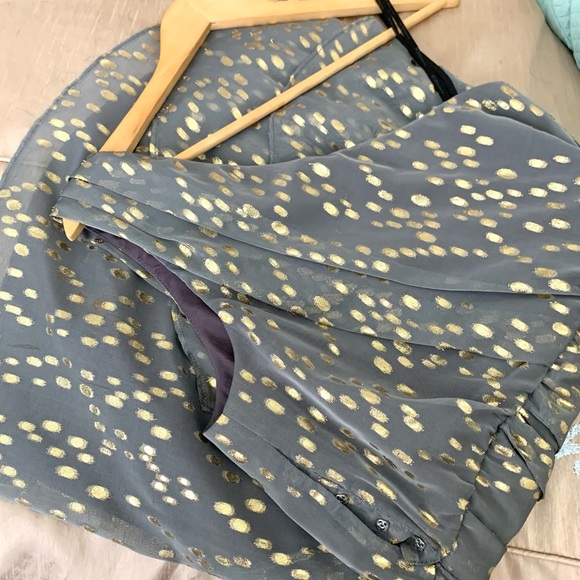 BCBG Pewter and Gold Cocktail Dress - Picture 4 of 11